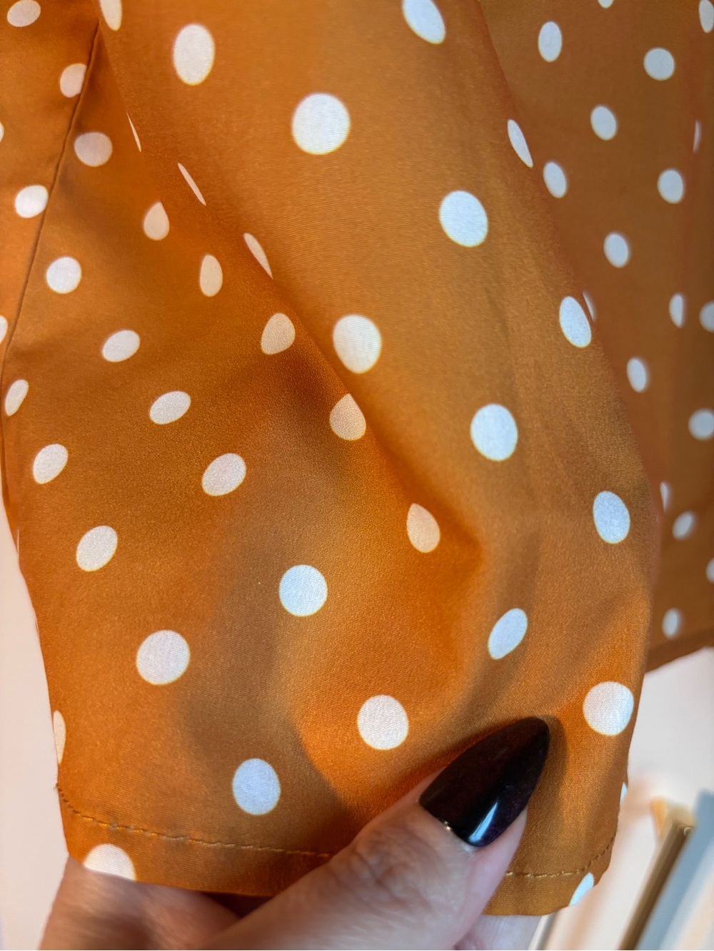 SHEIN Orange Polka Dot Satin Camisole - Picture 3 of 6